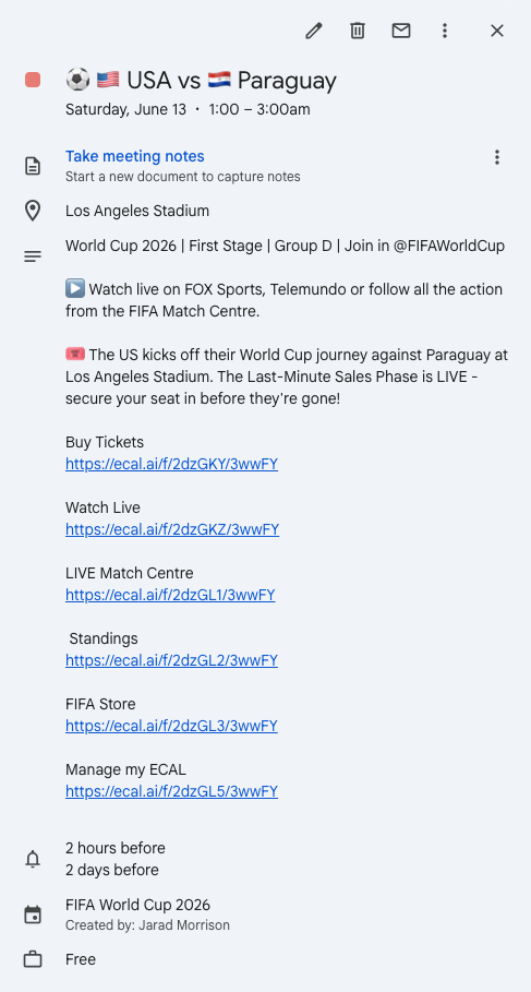 Geo Specific Event Entry